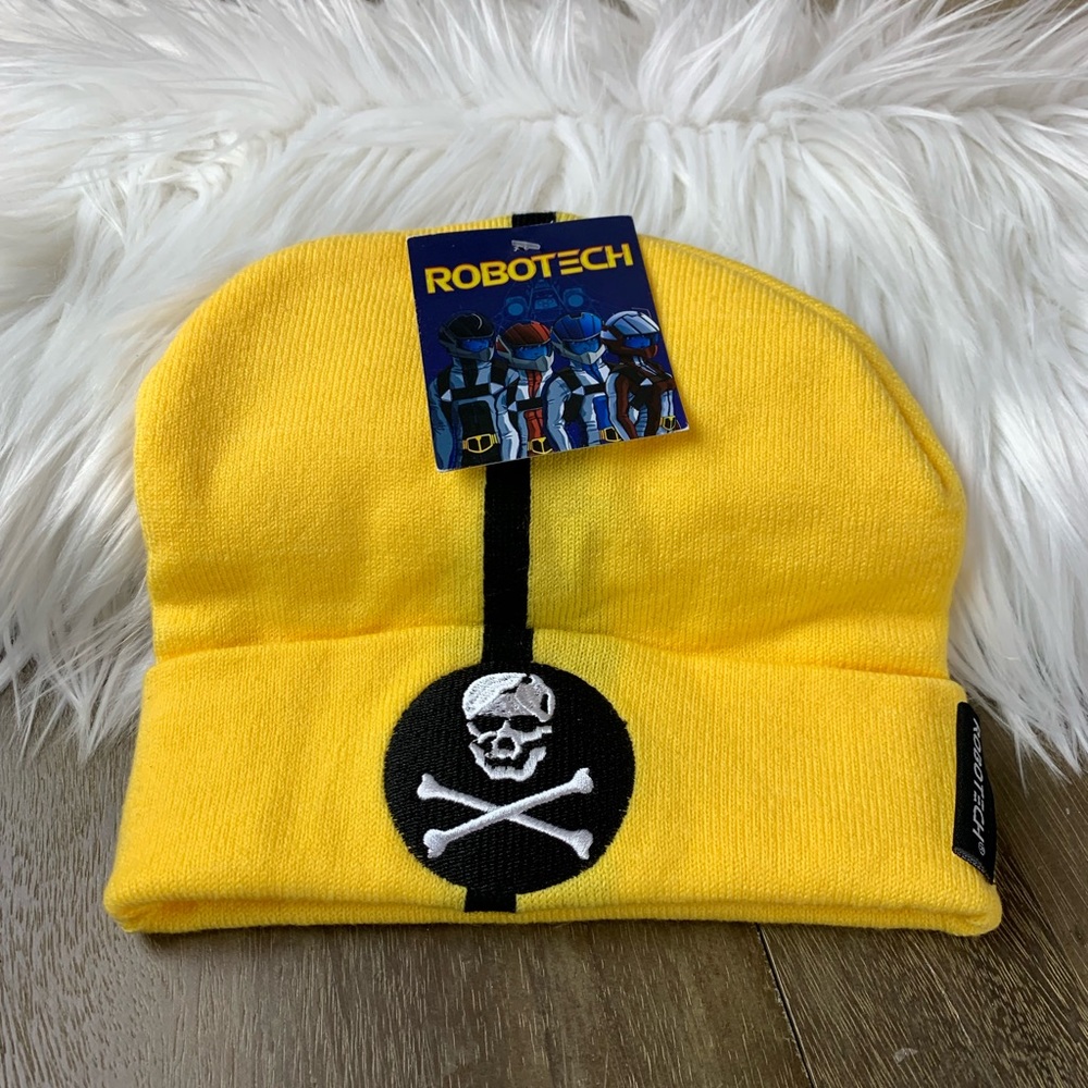 Yellow Robotech Skeleton Beanie